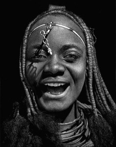 Laughing Himba Woman by Diana Lee